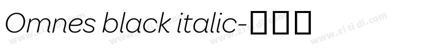 Omnes black italic字体转换